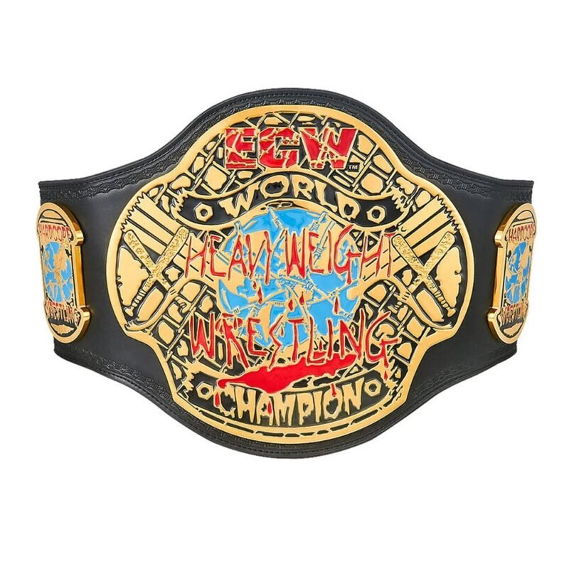 ECW Championship Title Belt gold-plated title plate
