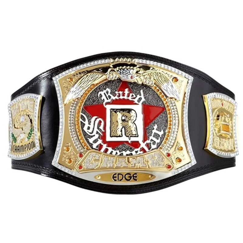 Edge Rated R Spinner Belt – Championship Title Belt Replica – side view
