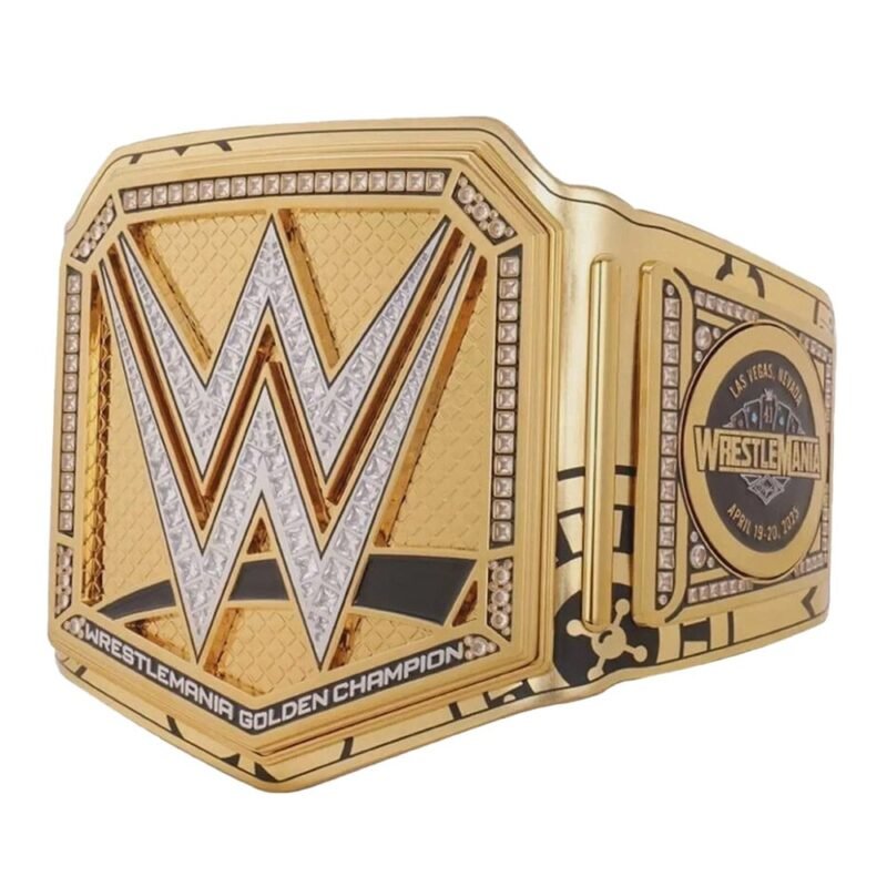 Wrestling Belt WrestleMania 2025 Las Vegas golden championship 6mm diecast