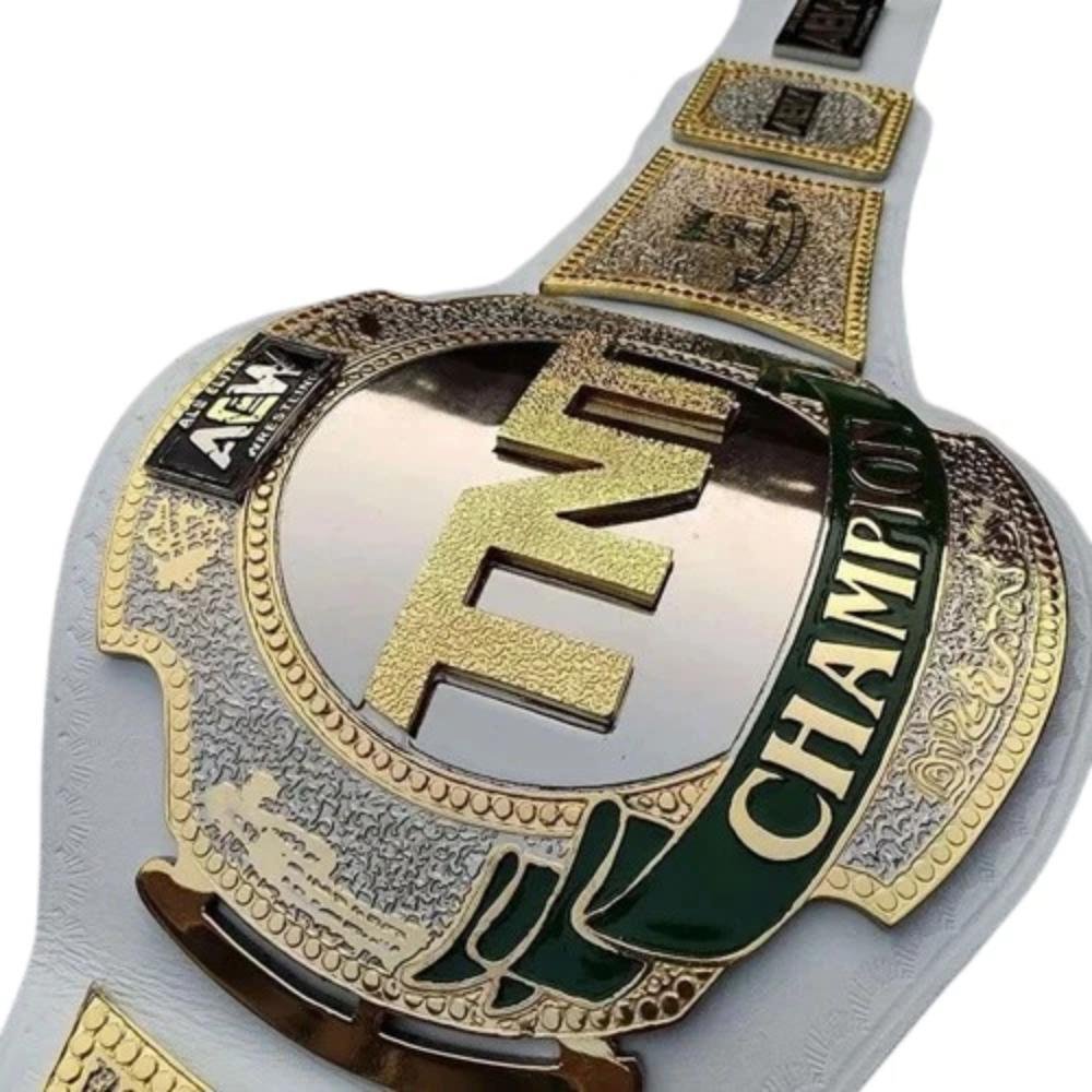 B1 AEW TNT Premium Championship Wrestling Belt – 4MM Zinc Leather Adult Size - Image 1