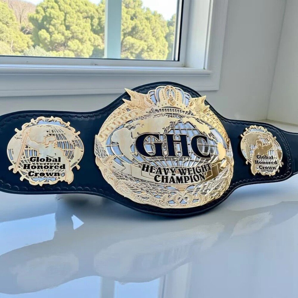 B1_1000x1000 GHC World Heavyweight Wrestling Championship Belt – Adult Size - Image 1