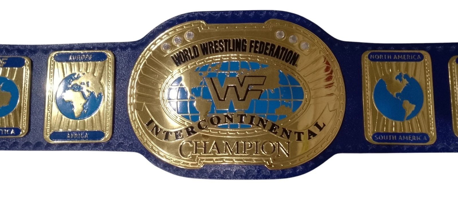 b1 (1) Oval Old Intercontinental Championship Wrestling Title Belt – Brass 2mm/4mm - Image 1