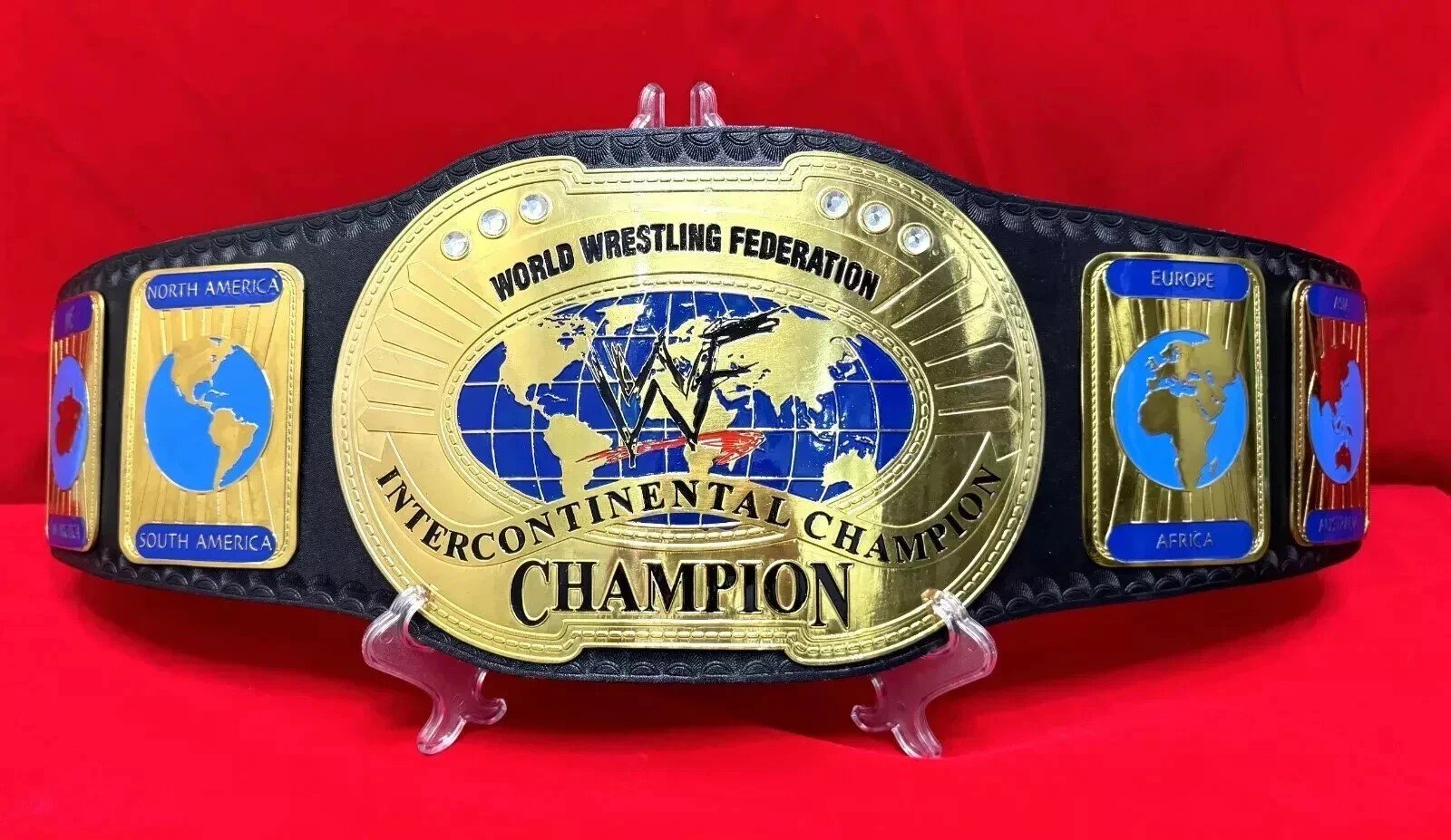 b1 Oval Old Intercontinental Championship Wrestling Replica Tittle Belt - Image 1