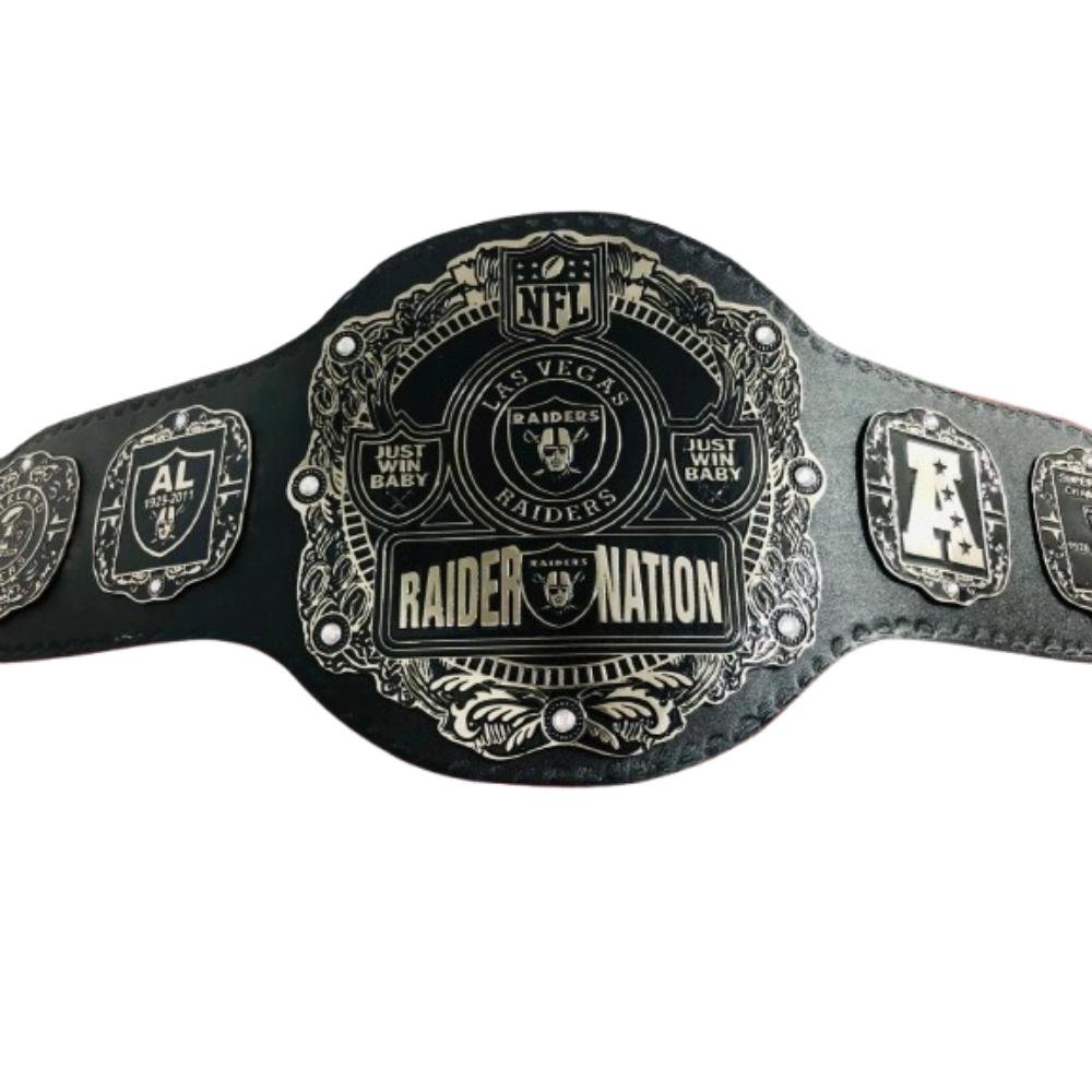 B1-removebg-preview NFL Las Vegas Raiders Super Bowl Custom World Championship Belt – 2MM / 4MM Brass Plates - Image 1