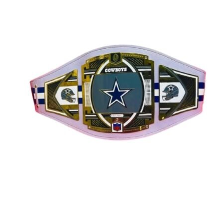 Dallas Cowboys Championship Belt – NFL Fan Wrestling Belt (2MM/4MM Brass, Adult Size) – side view