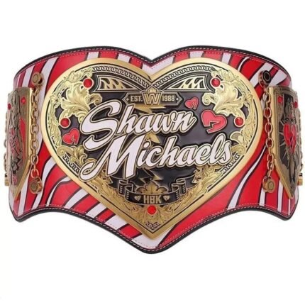HBK Legacy Belt – Shawn Michaels Championship Title Belt (Brass) – front view