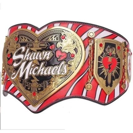 HBK Legacy Belt – Shawn Michaels Championship Title Belt (Brass) – side view