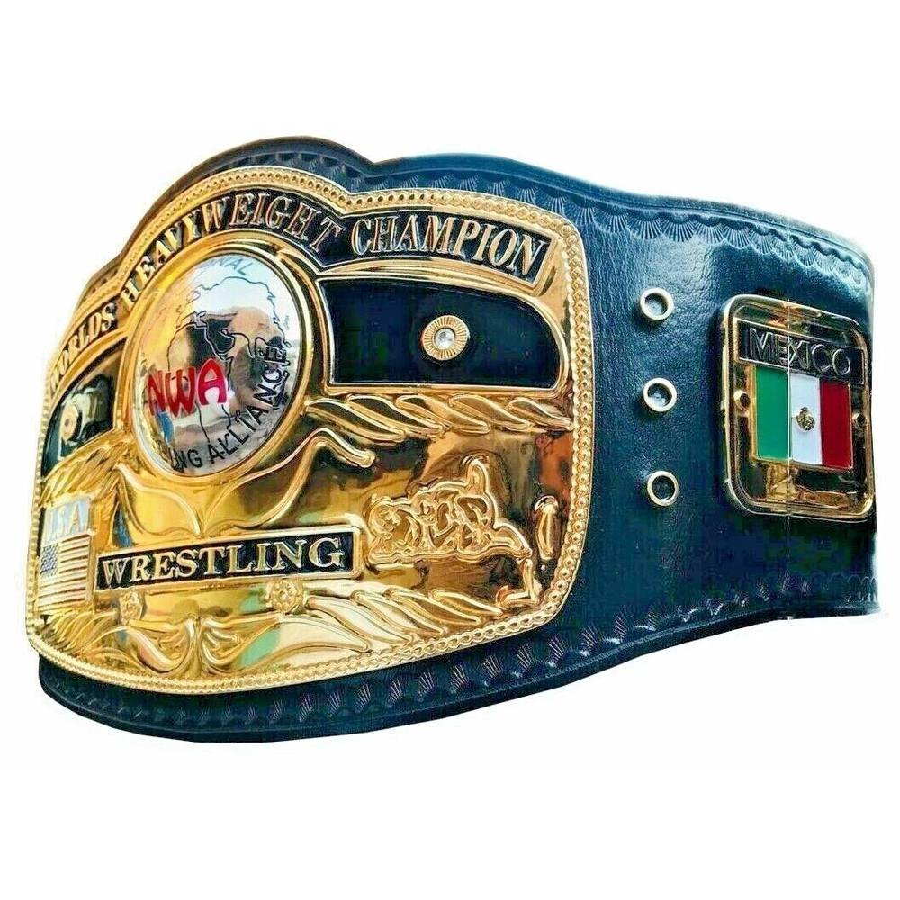 nwa-domed-globe-belt-front-view NWA Domed Globe Belt – World Heavyweight Championship Brass Replica – front view