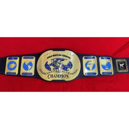 Oval Intercontinental Belt – Classic Wrestling Replica Title Belt (2MM/4MM Brass) – close-up view