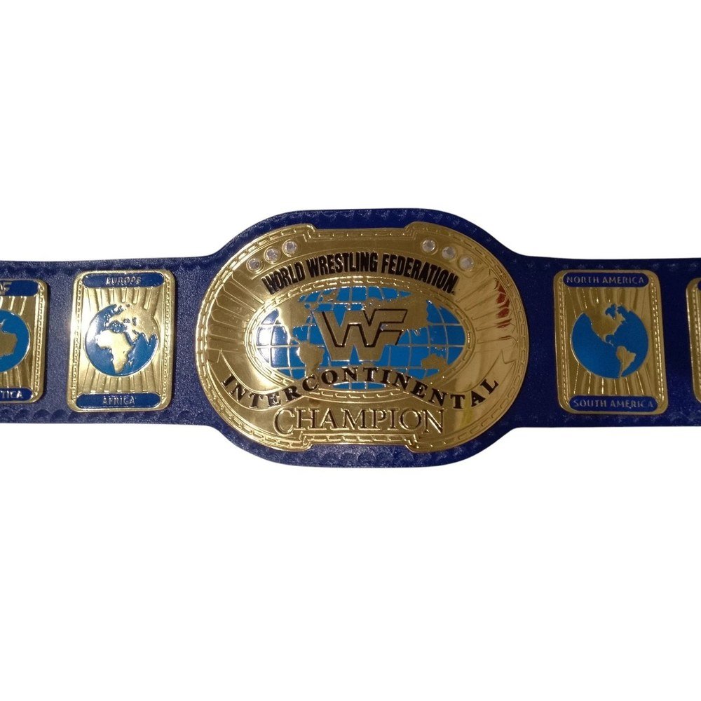 oval-intercontinental-championship-replica-front-view Oval Intercontinental Championship Replica – Brass Title Belt with 2MM or 4MM Plates – front view