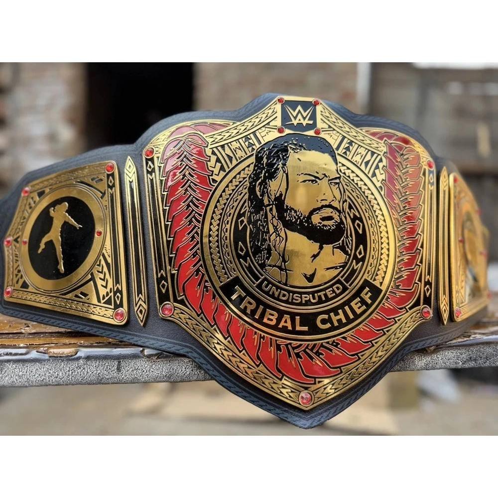 roman-reigns-signature-series-belt-front-view Roman Reigns Signature Series Belt – Undisputed Style Championship Title Belt – front view