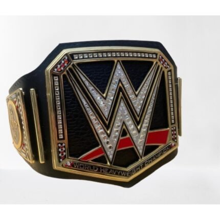 World Heavyweight Title Belt – WWE Style Championship Replica (Adult Size) – front view