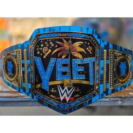 Yeet Title Belt – Heavyweight Championship Replica with 2MM Brass Plates – front view