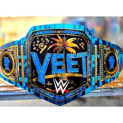 Yeet Title Belt – Heavyweight Championship Replica with 2MM Brass Plates – side view